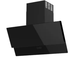 GoodHome PlasmaSense GHAG90PLAS Black Steel & Glass Angled Cooker Hood (W)89.8cm - Black