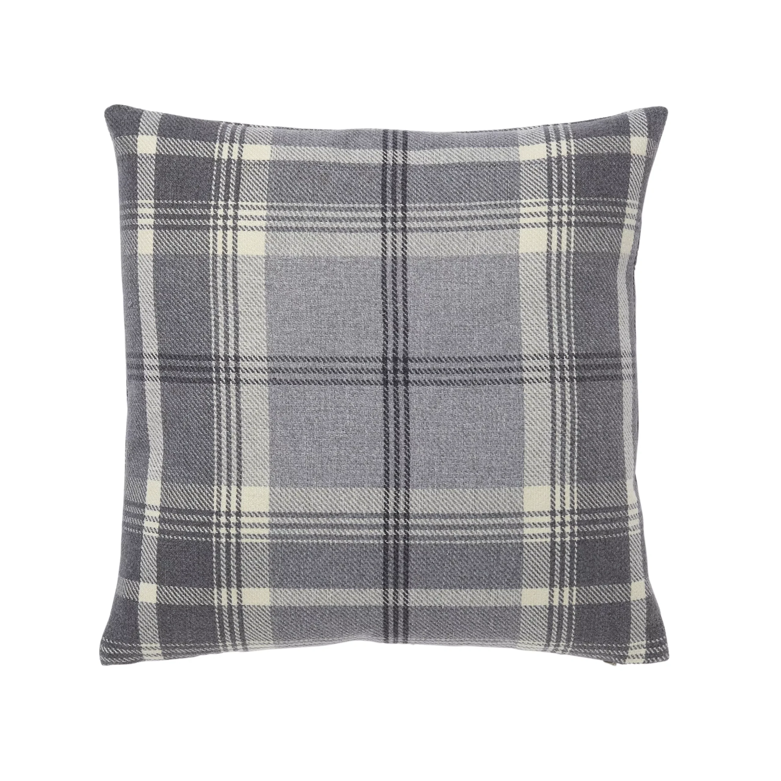 GoodHome Podor Grey Check Indoor Cushion (L)45cm X (W)45cm