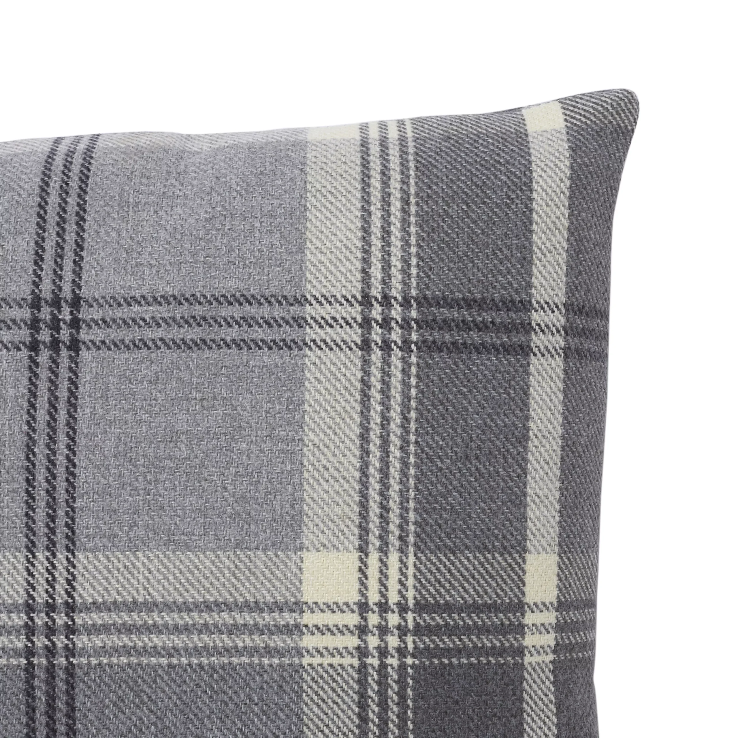 GoodHome Podor Grey Check Indoor Cushion (L)45cm X (W)45cm - Image 2
