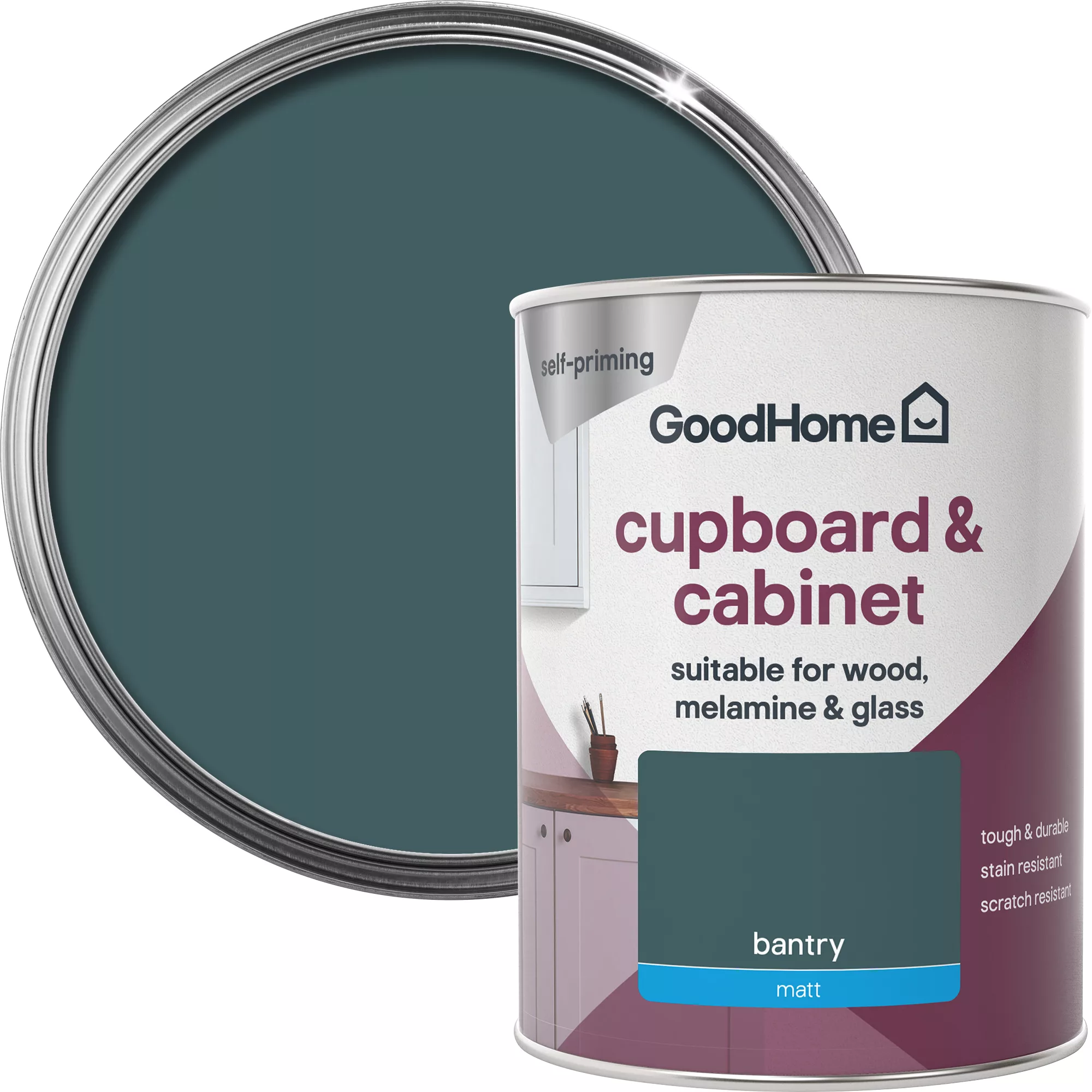 GoodHome Renovation Bantry Matt Cupboard & Cabinet Paint, 750ml