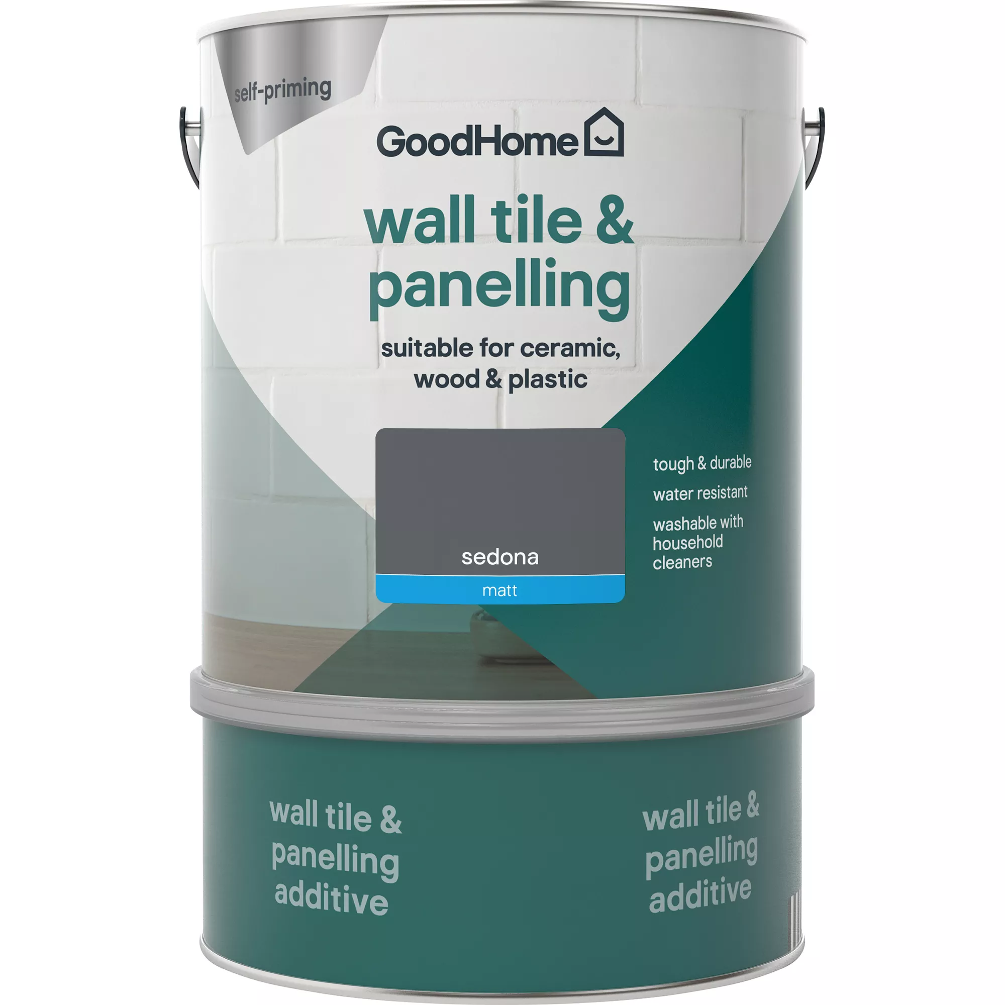 GoodHome Renovation Sedona Matt Wall Tile & Panelling Paint, 2L - Image 2