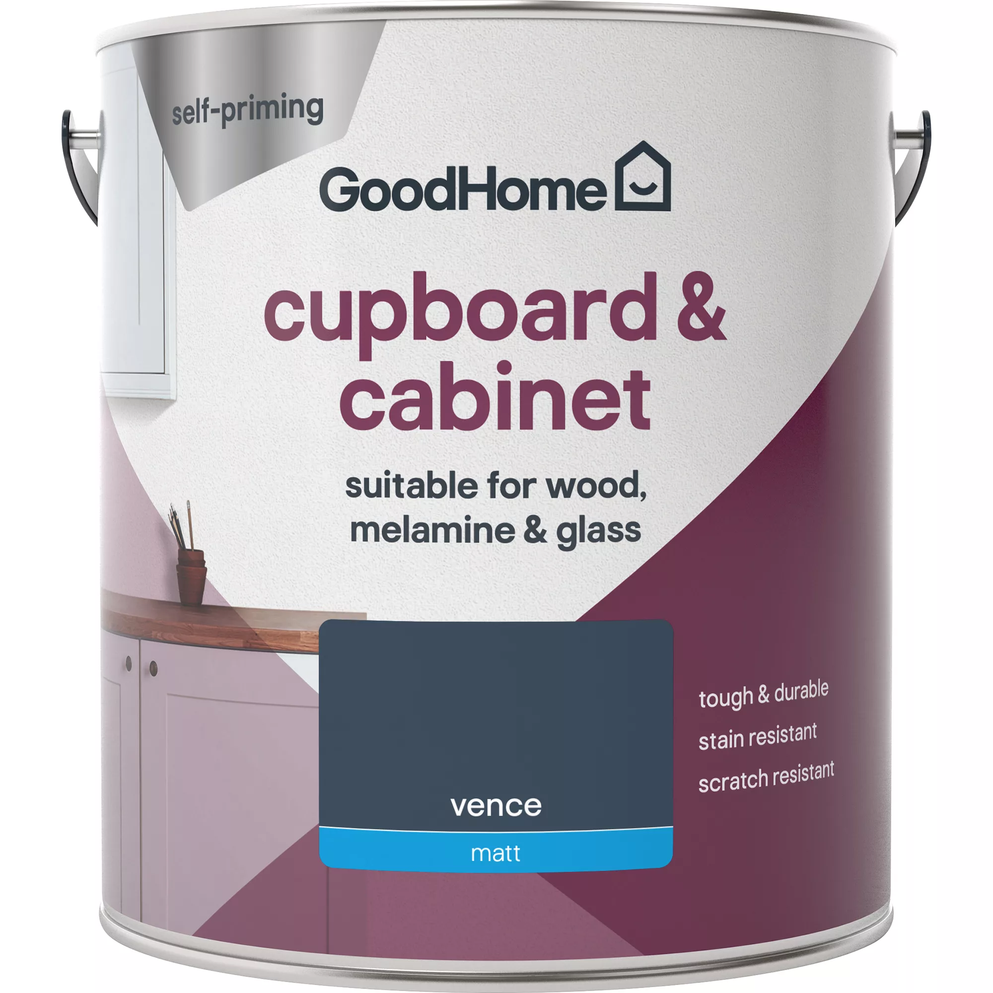 GoodHome Renovation Vence Matt Cupboard & Cabinet Paint, 2L - Image 2