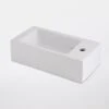 GoodHome Rioni White Rectangular Wall-mounted Cloakroom Basin (W)50cm