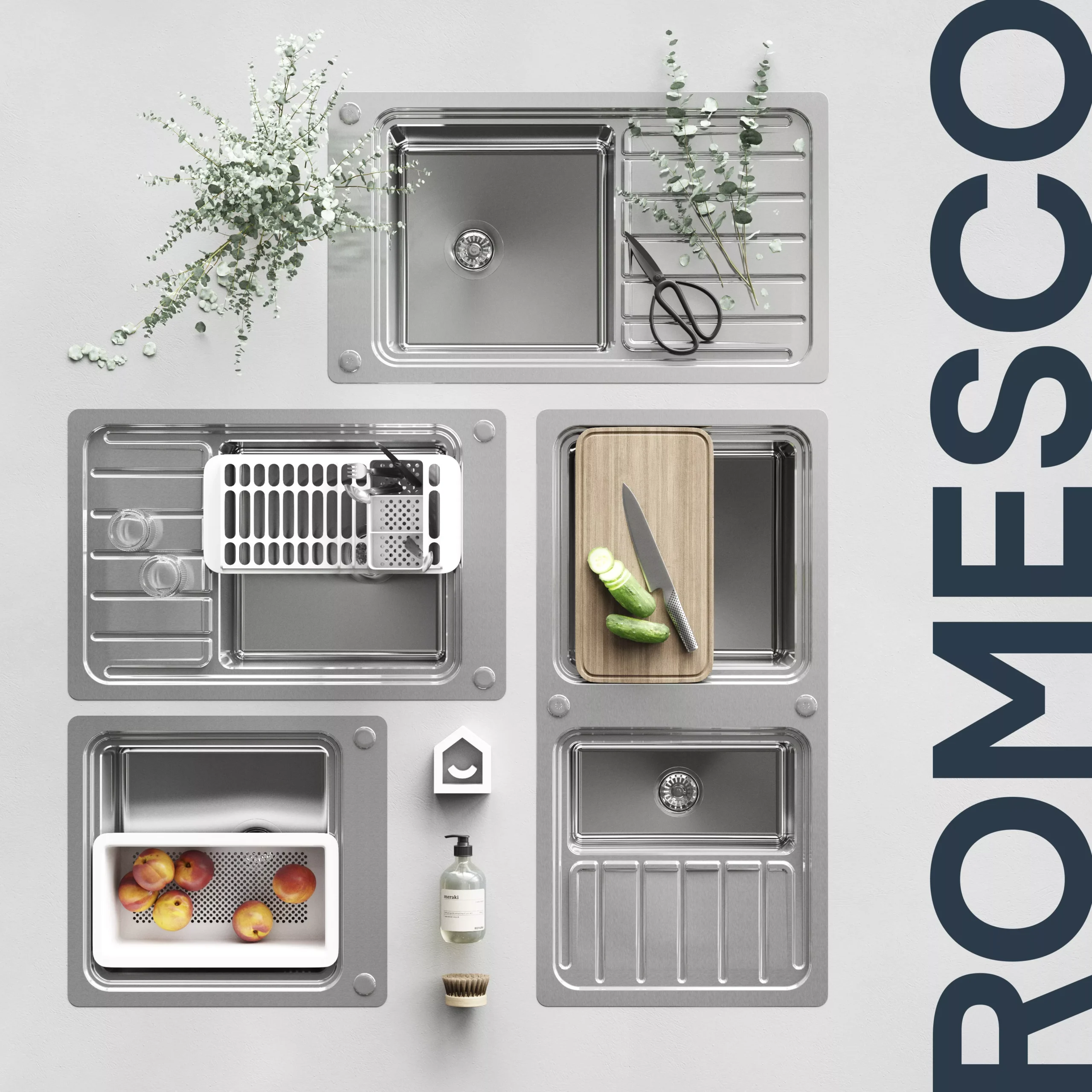 GoodHome Romesco Brushed Stainless Steel 1 Bowl Kitchen Sink With Full Drainer (W)510mm X (L)880mm - Image 15