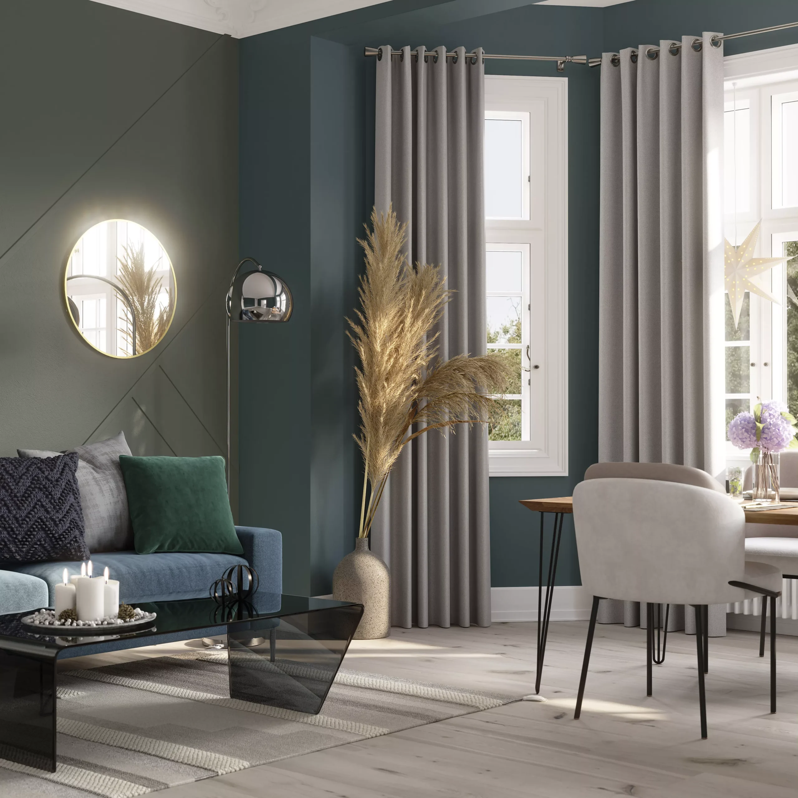 GoodHome Ruvor Light Grey Plain Indoor Cushion (L)55cm X (W)55cm - Image 5