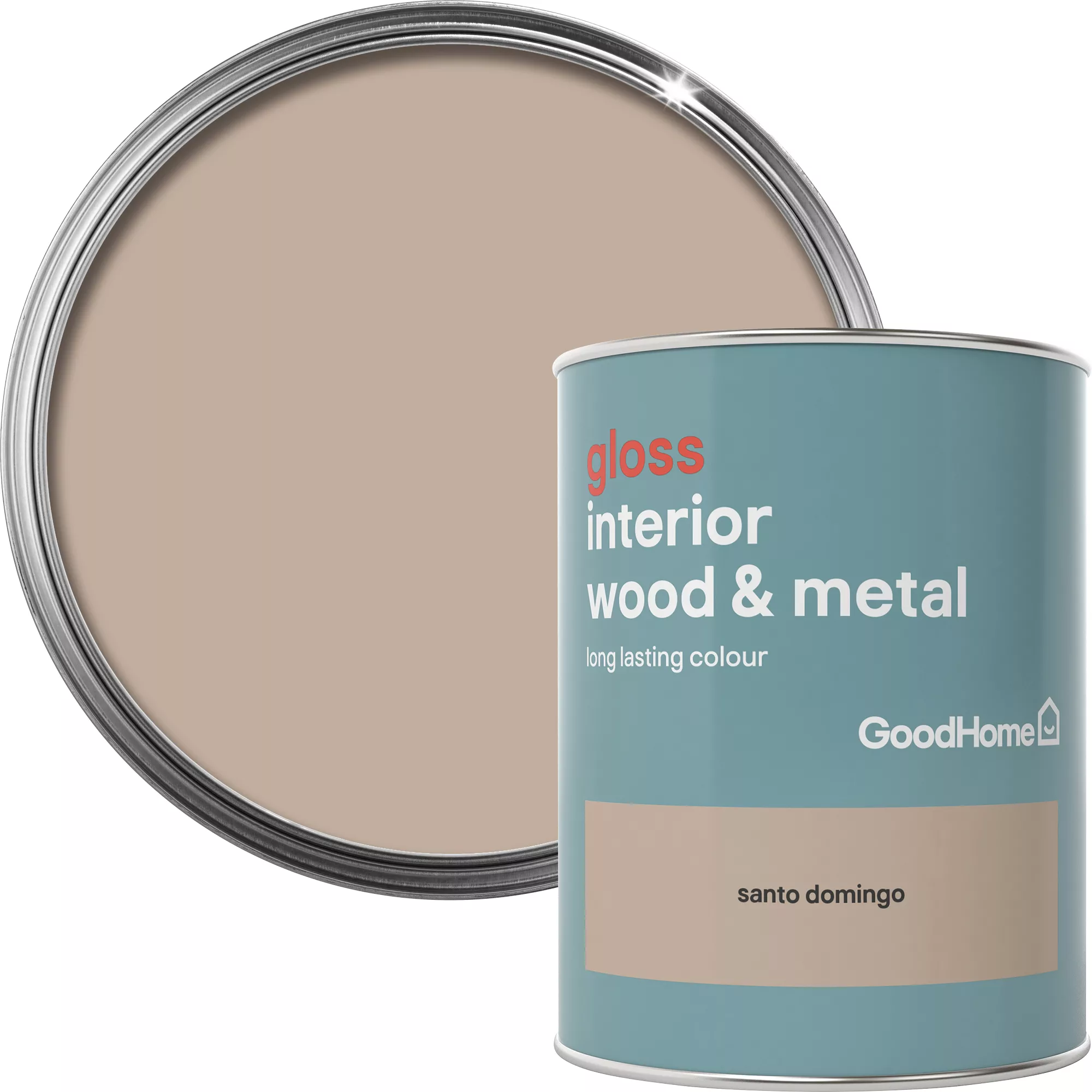 GoodHome Santo Domingo Gloss Metal & Wood Paint, 750ml