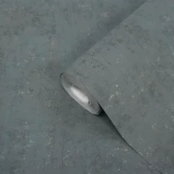 GoodHome Sarry Charcoal Concrete Effect Textured Wallpaper