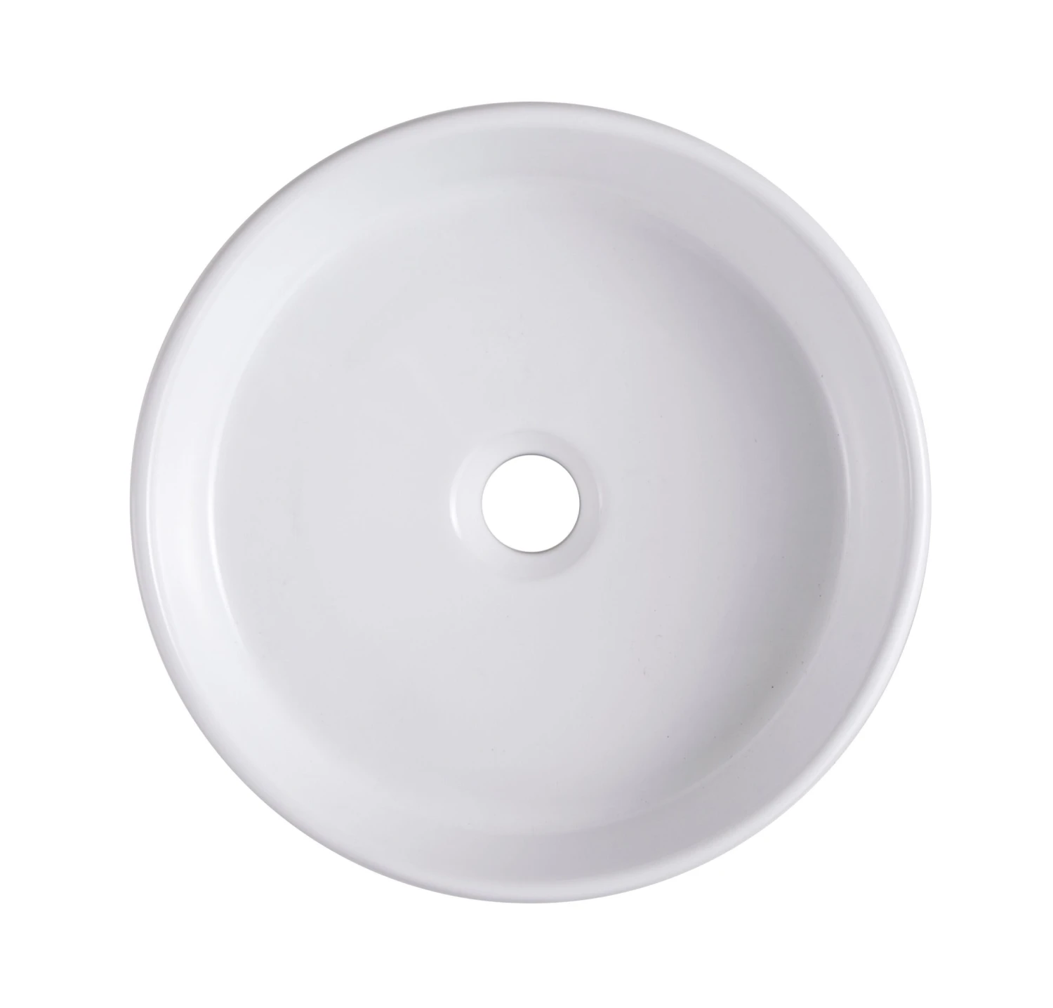 GoodHome Scalea White Round Counter-mounted Counter Top Basin