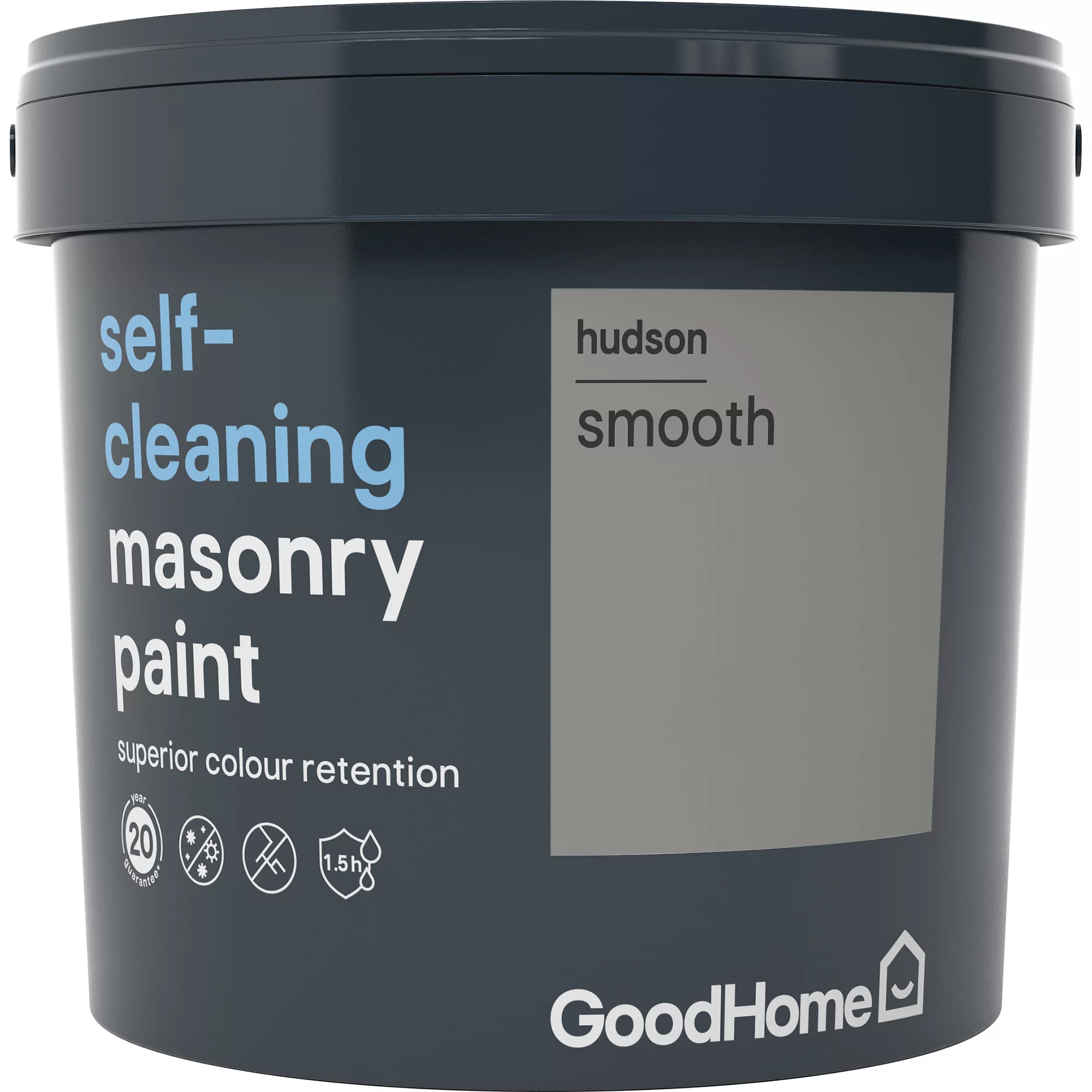 GoodHome Self-cleaning Hudson Smooth Matt Masonry Paint, 5L - Image 2