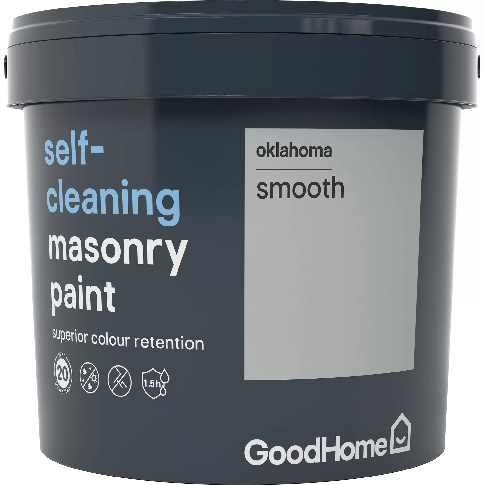 GoodHome Self-cleaning Oklahoma Smooth Matt Masonry Paint, 5L - Image 2