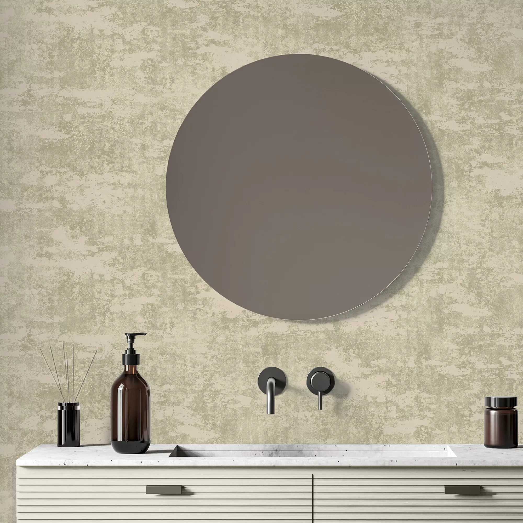 GoodHome Sodal Natural Metallic Effect Textured Wallpaper - Image 2