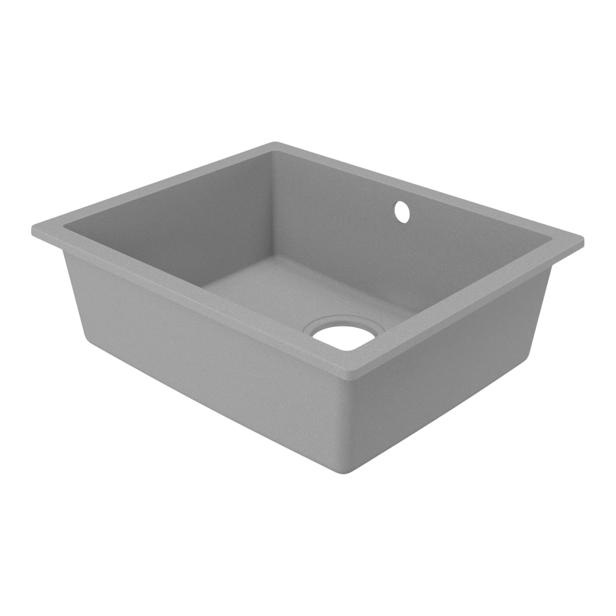 GoodHome Sorrel Grey Composite Quartz 1 Bowl Kitchen Sink (W)550mm X (L)460mm - Image 2