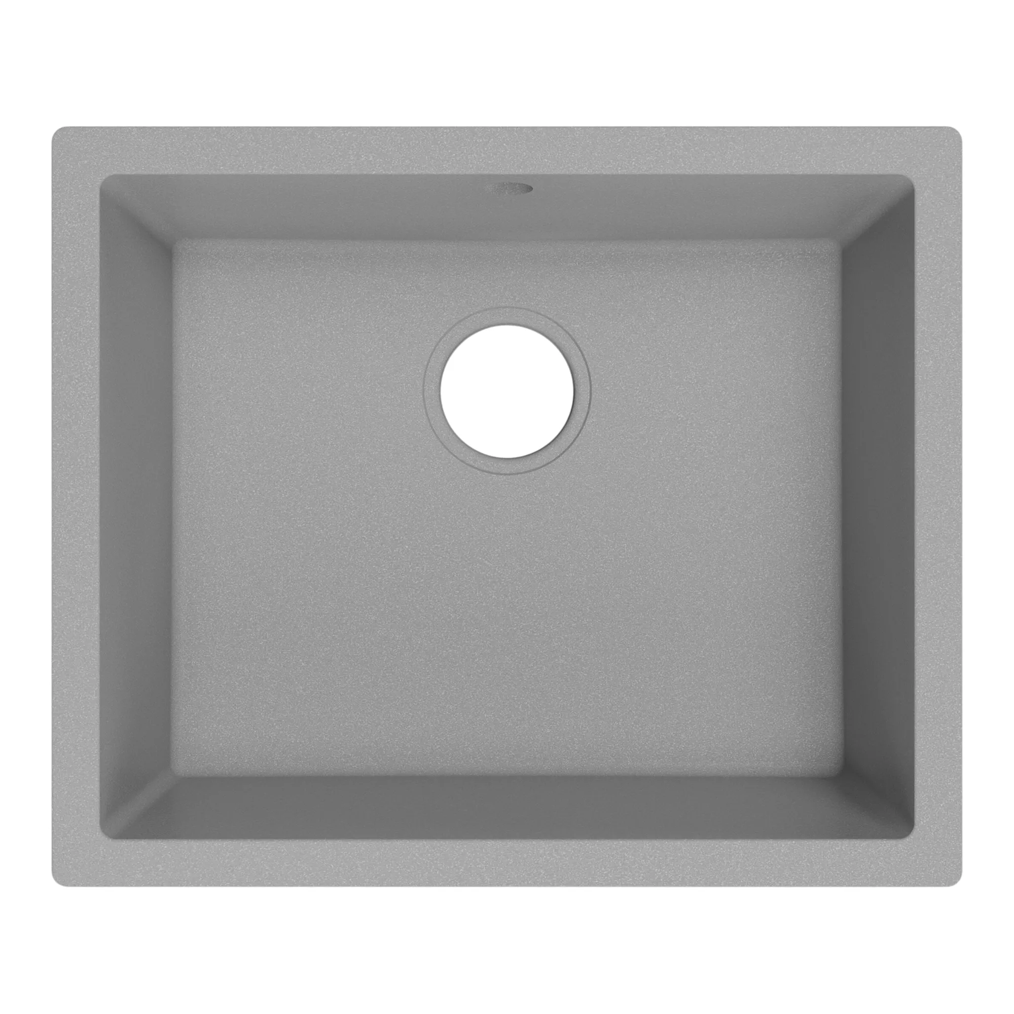 GoodHome Sorrel Grey Composite Quartz 1 Bowl Kitchen Sink (W)550mm X (L)460mm