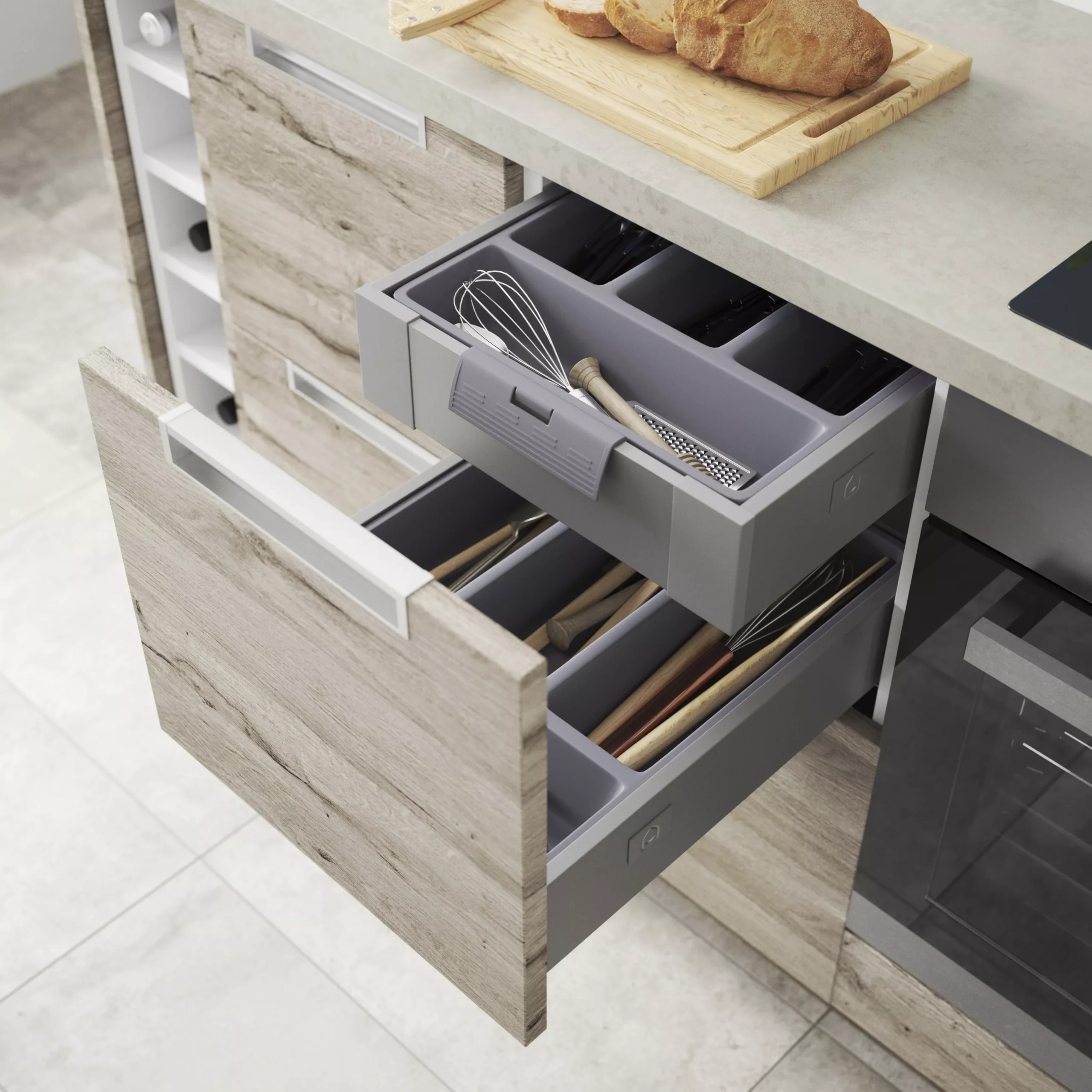 GoodHome Soto Soft-close Deep Drawer Box (W)400mm - Image 6