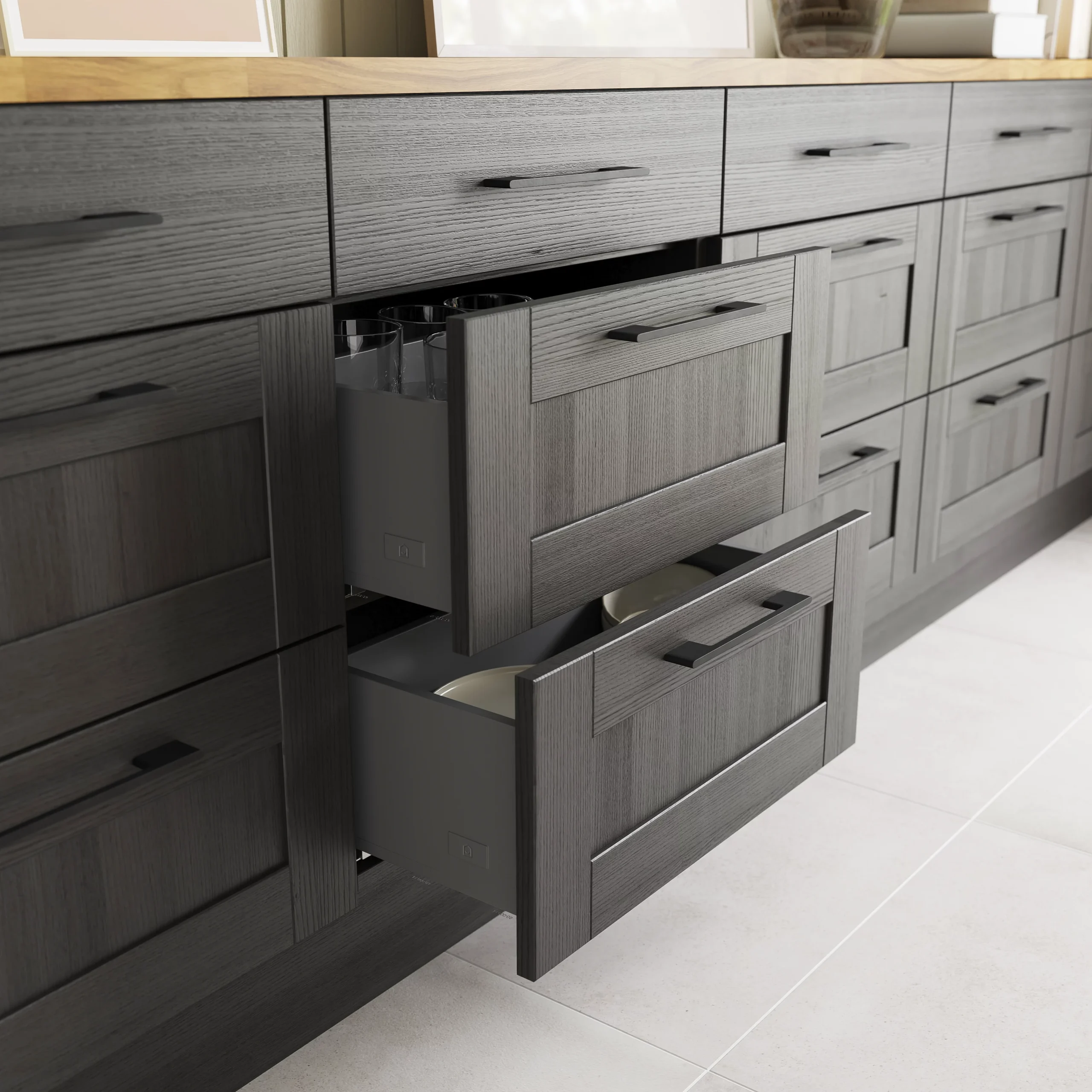 GoodHome Soto Soft-close Slimline Drawer Box (W)600mm - Image 4