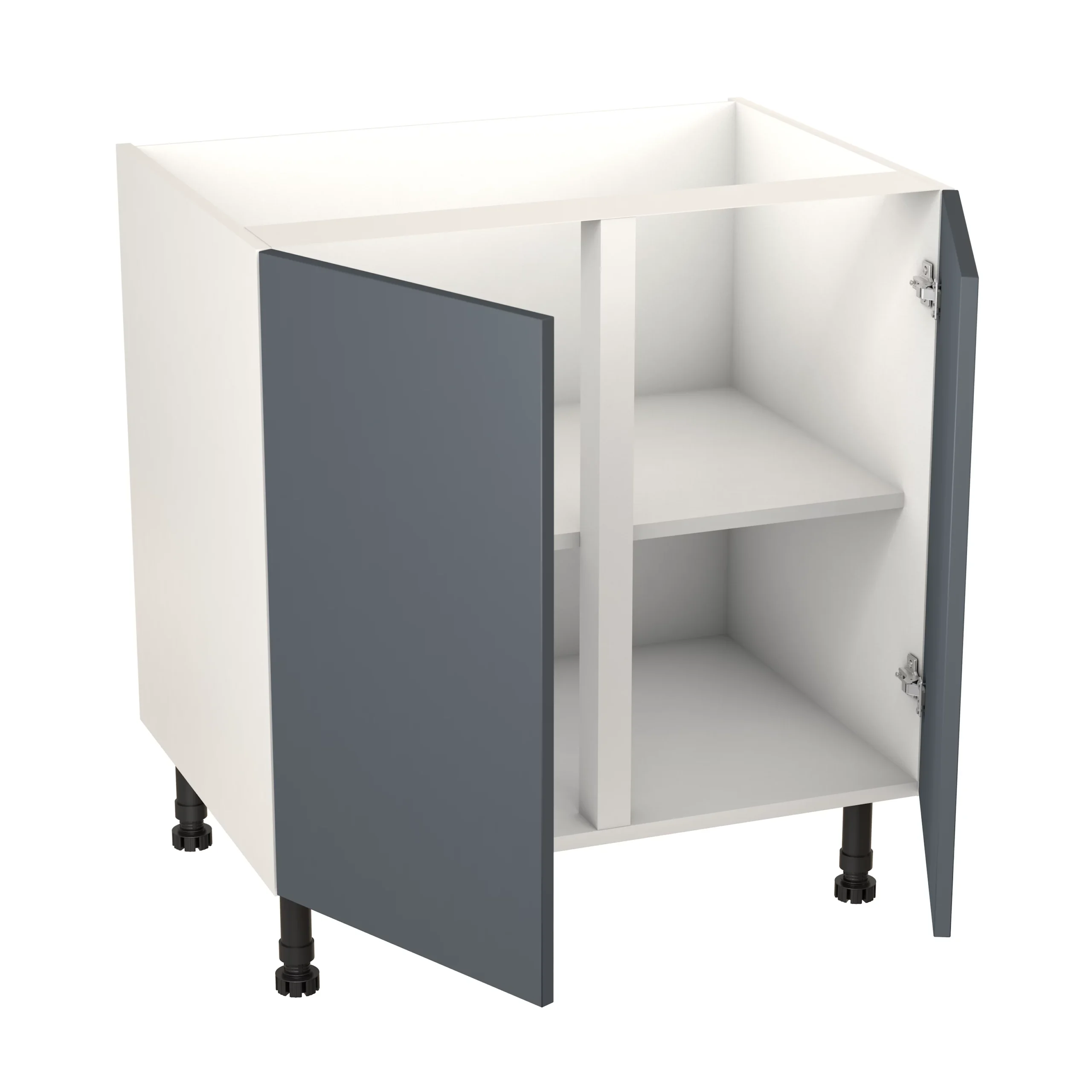 GoodHome Stevia Gloss Anthracite Slab Base Kitchen Cabinet (W)800mm (H)720mm - Image 2