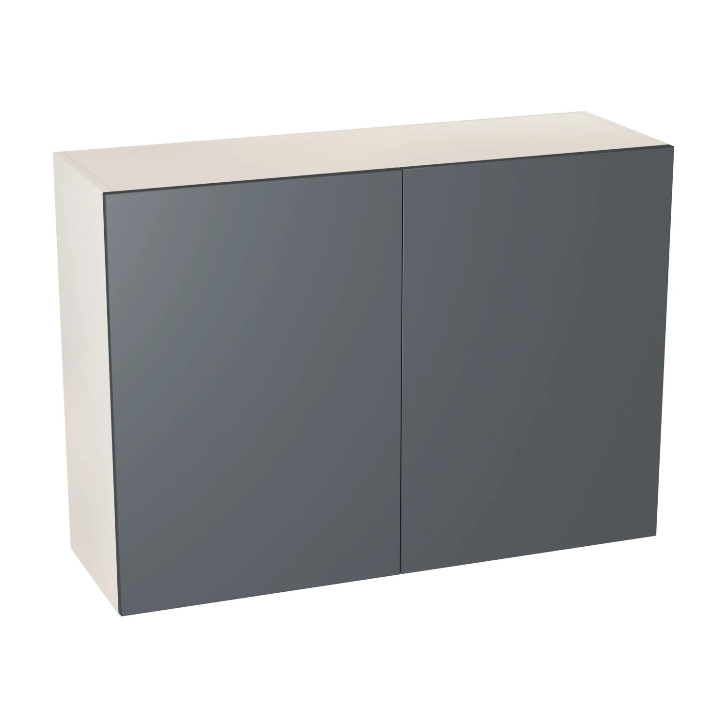 GoodHome Stevia Gloss Anthracite Slab Wall Kitchen Cabinet (W)1000mm (H)720mm