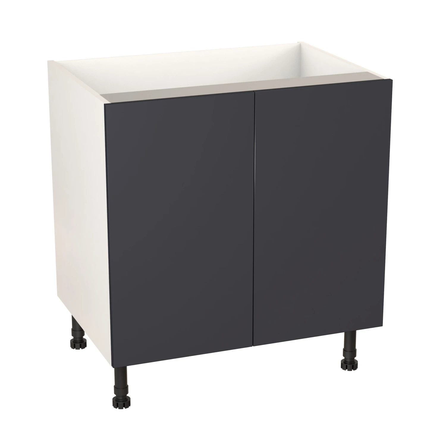 GoodHome Stevia Matt Blue Slab Base Kitchen Cabinet (W)800mm (H)720mm