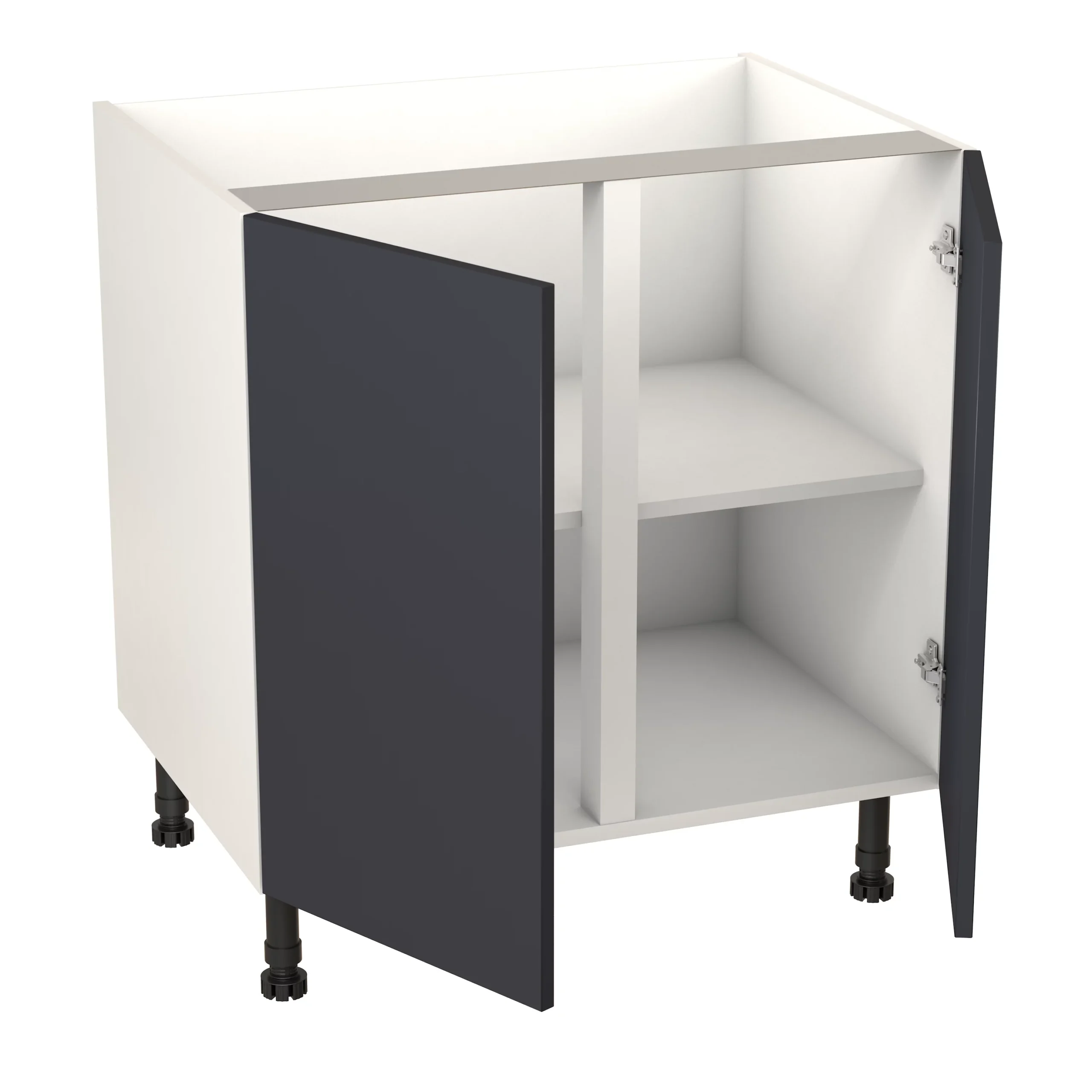 GoodHome Stevia Matt Blue Slab Base Kitchen Cabinet (W)800mm (H)720mm - Image 2