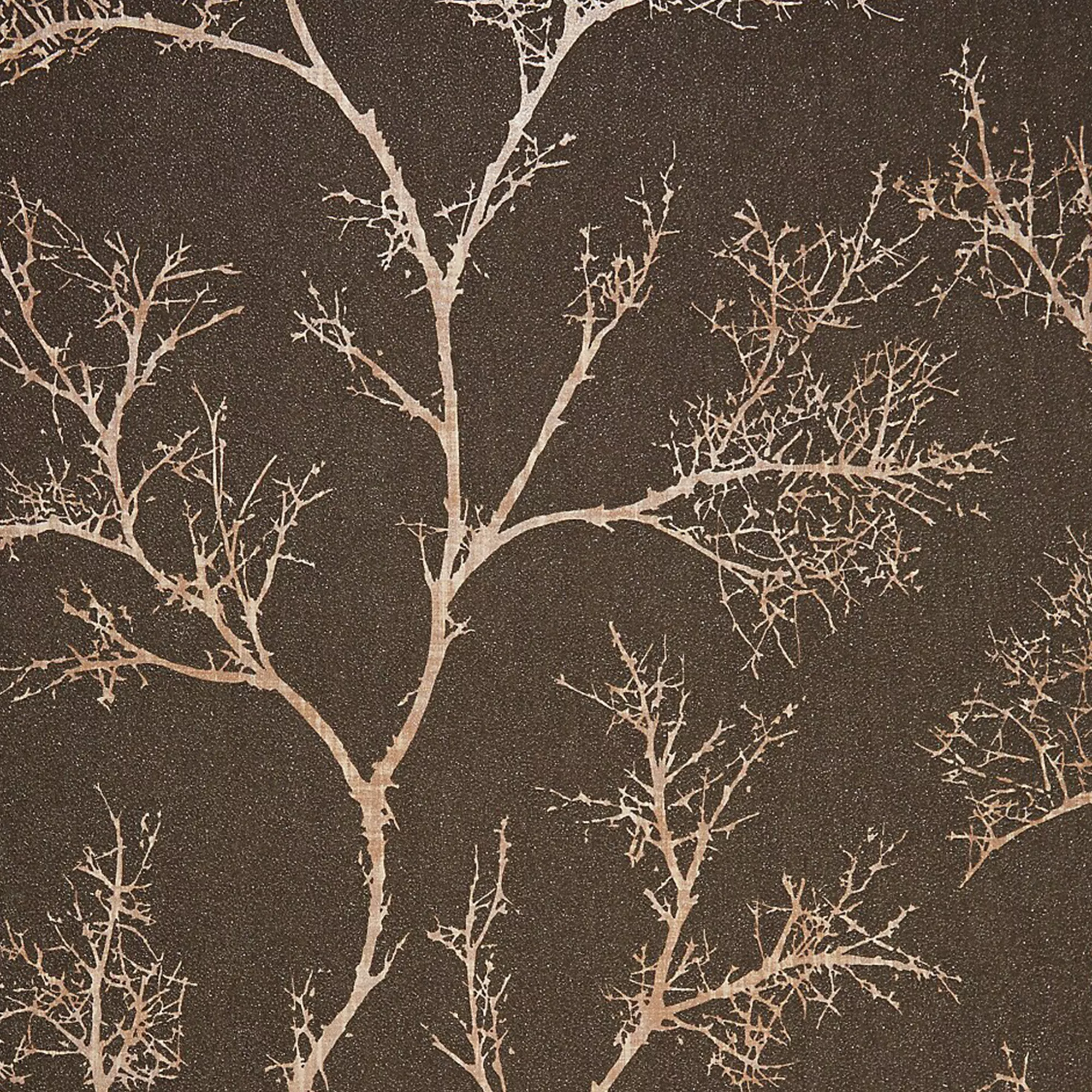 GoodHome Sudeley Brown Icy Tree Metallic Effect Textured Wallpaper - Image 2