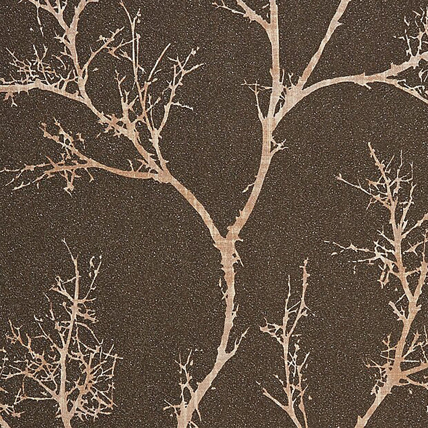 GoodHome Sudeley Brown Icy Tree Metallic Effect Textured Wallpaper - Image 3