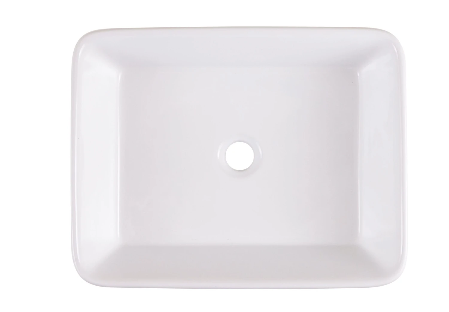 GoodHome Surma White Rectangular Counter-mounted Counter Top Basin (W)48cm - Image 2