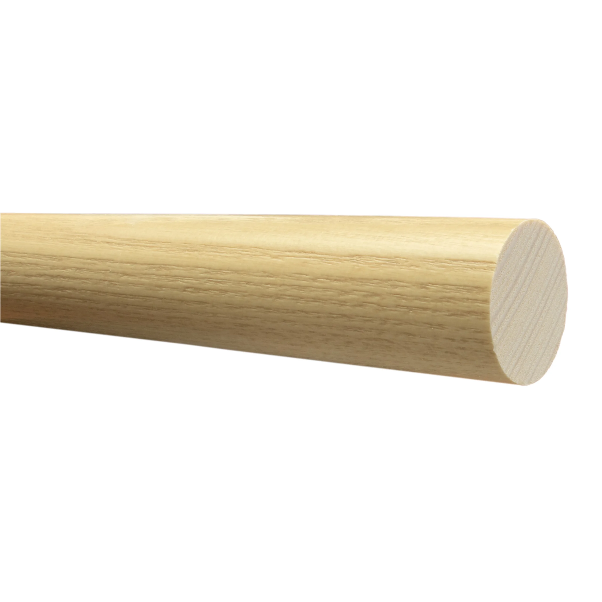 GoodHome Symi Matt Natural Oak Effect Curtain Pole, (L)2m (Dia)28mm