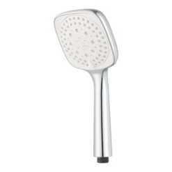 GoodHome Teesta 3-spray Pattern White Chrome Effect Shower Head