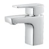 GoodHome Teesta Small Square Deck-mounted Manual Basin Mono Mixer Tap