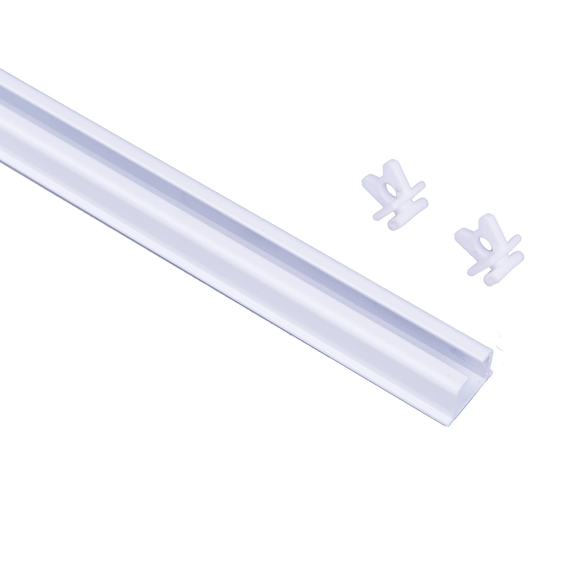 GoodHome Thira Matt White Non Extendable Single Curtain Track, (L)2m - Image 2