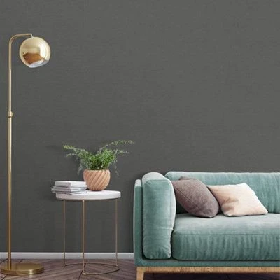 GoodHome Tille Dark Grey Woven Effect Textured Wallpaper - Image 3