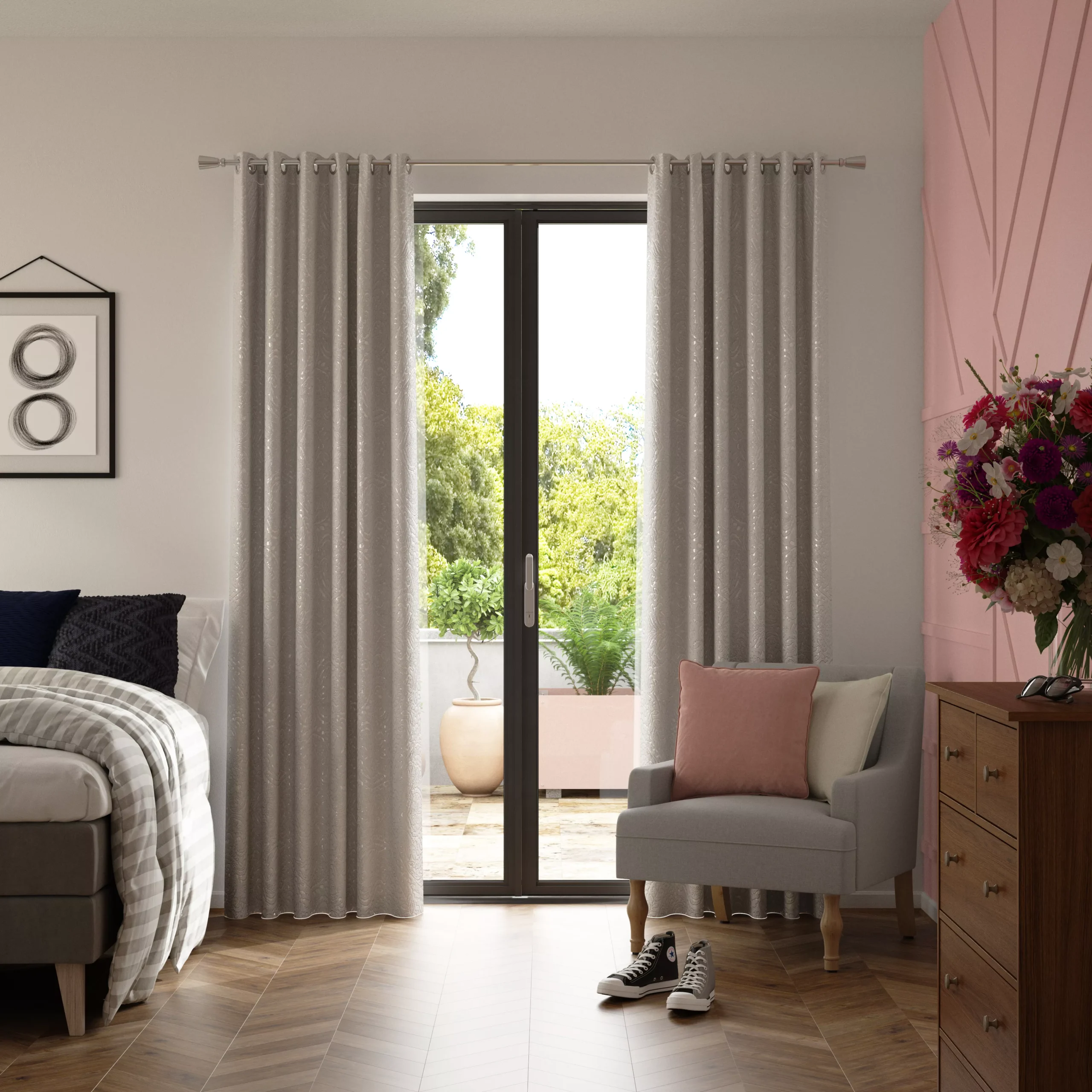 GoodHome Valgreta Pink Square Indoor Cushion (L)43cm X (W)430cm - Image 7