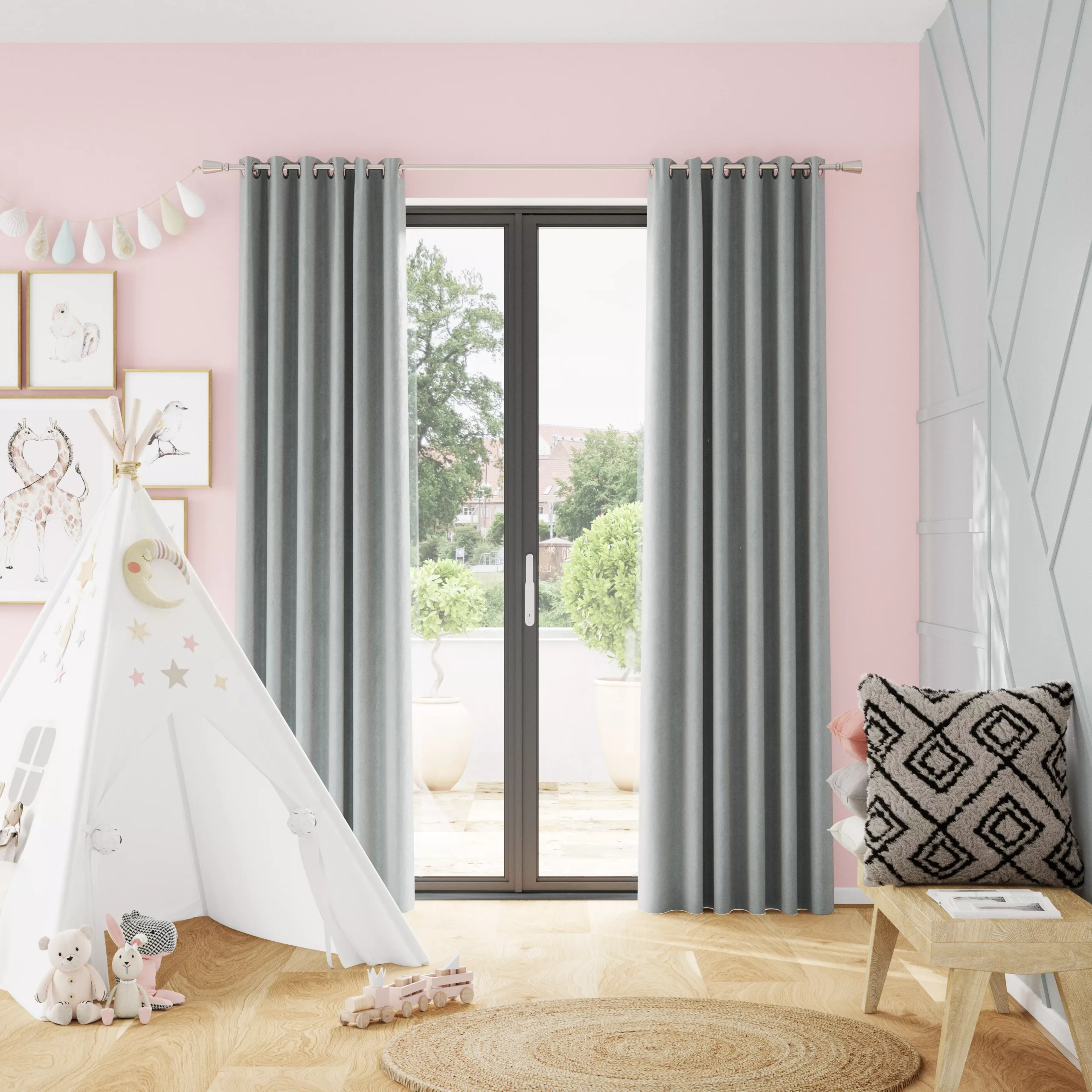 GoodHome Valgreta Pink Square Indoor Cushion (L)43cm X (W)430cm - Image 9