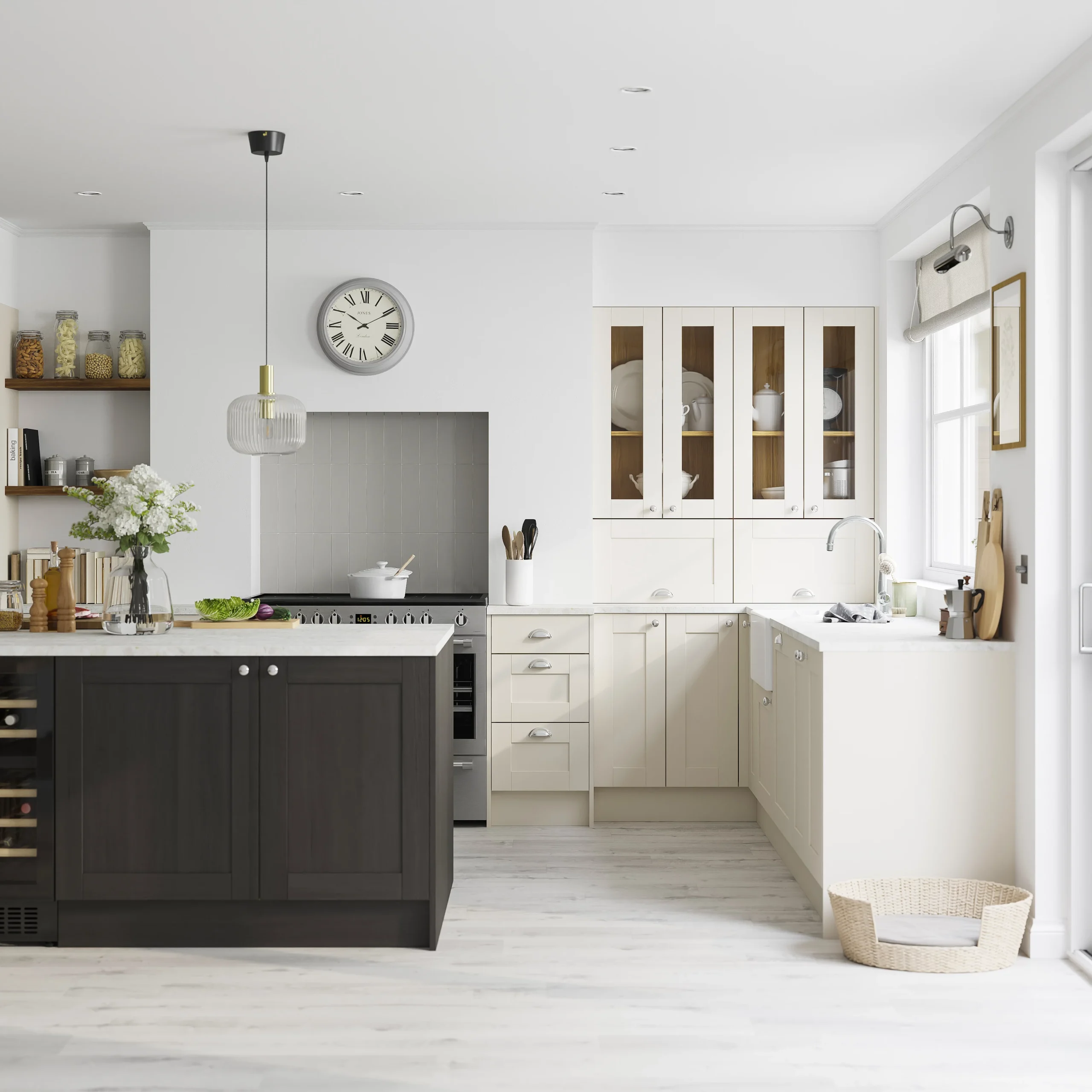 GoodHome Verbena Matt Cashmere Painted Natural Ash Shaker Tall End Panel (H)2190mm (W)570mm, Pair - Image 7