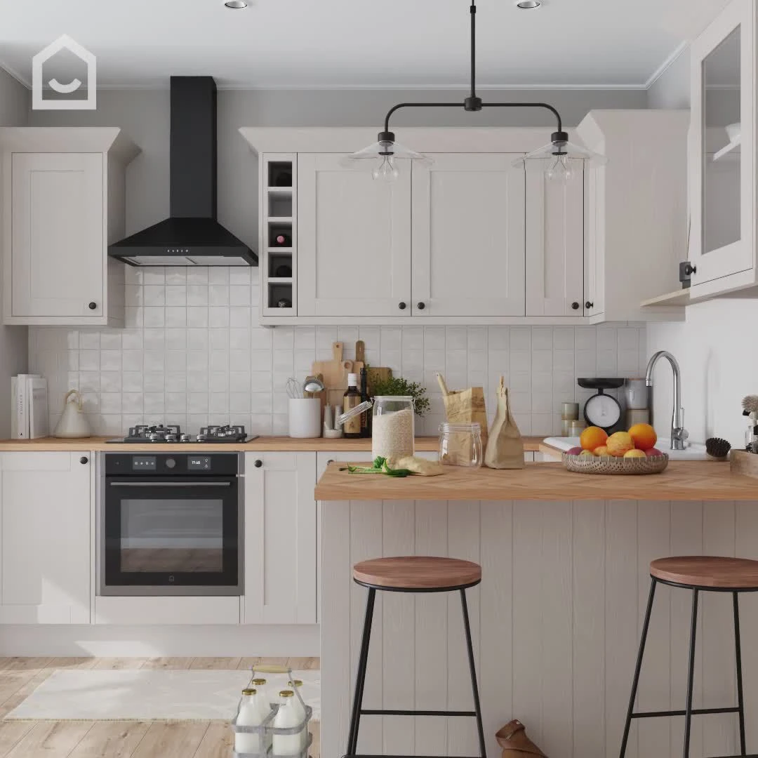 GoodHome Verbena Matt Cashmere Painted Natural Ash Shaker Tall End Panel (H)2190mm (W)570mm, Pair - Image 2