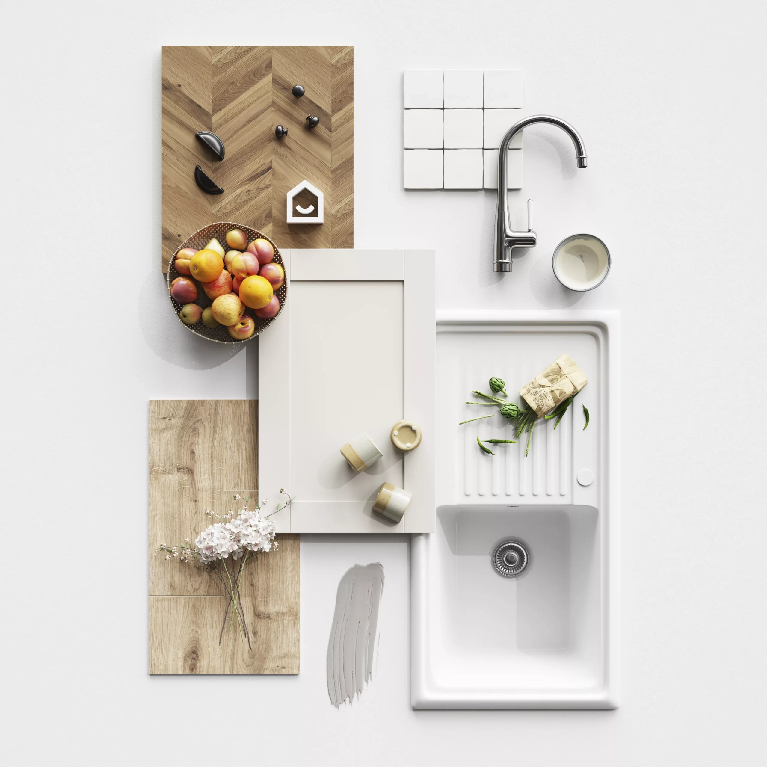 GoodHome Verbena Matt Cashmere Painted Natural Ash Shaker Tall End Panel (H)2190mm (W)570mm, Pair - Image 8