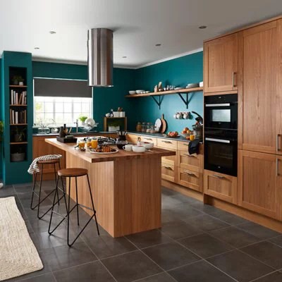 GoodHome Verbena Natural Oak Shaker Larder Cabinet Door (W)500mm (H)1287mm (T)20mm - Image 4