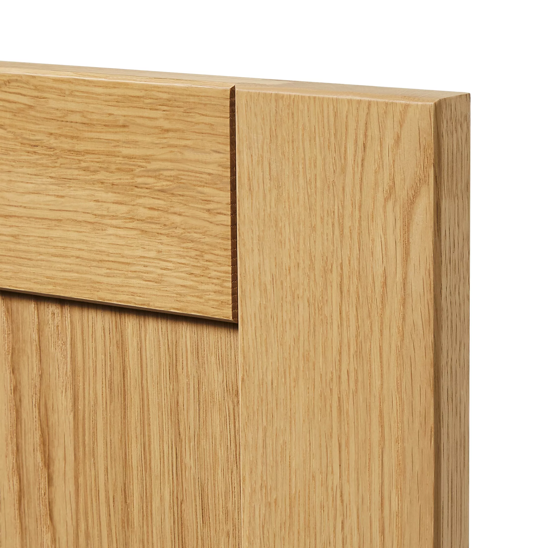 GoodHome Verbena Natural Oak Shaker Larder Cabinet Door (W)500mm (H)1287mm (T)20mm - Image 3