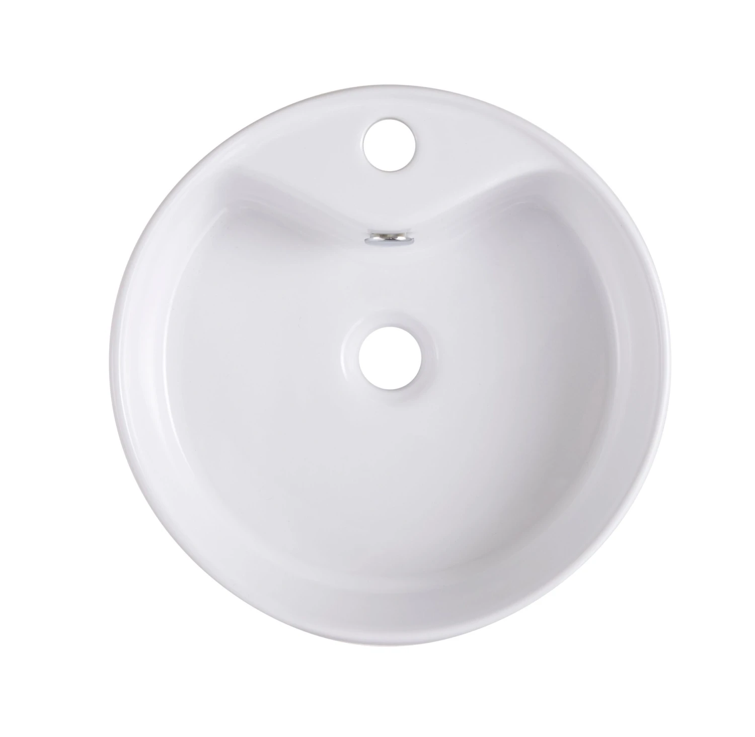 GoodHome Vorma White Round Counter-mounted Counter Top Basin - Image 3