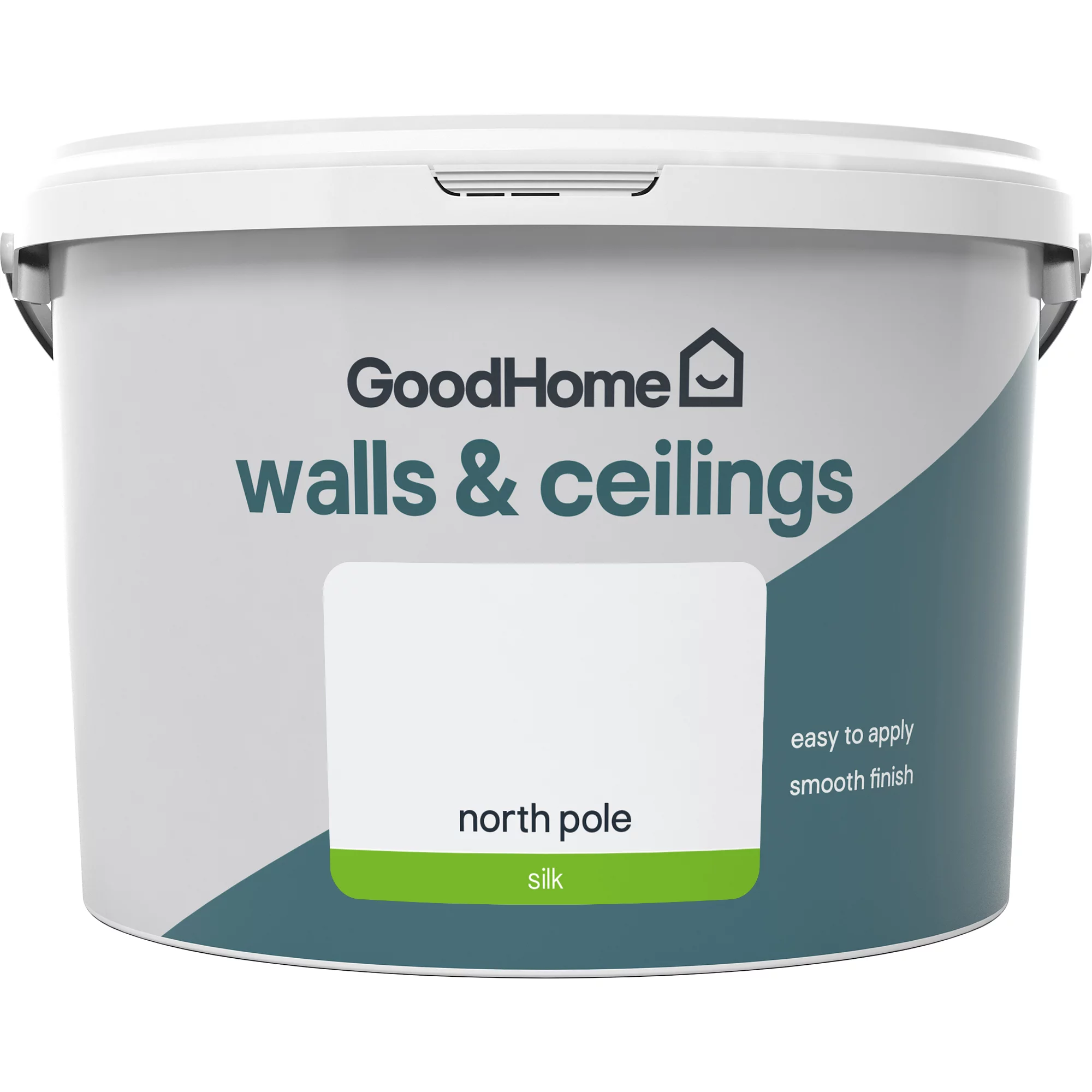 GoodHome Walls & Ceilings North Pole Silk Emulsion Paint, 2.5L - Image 2
