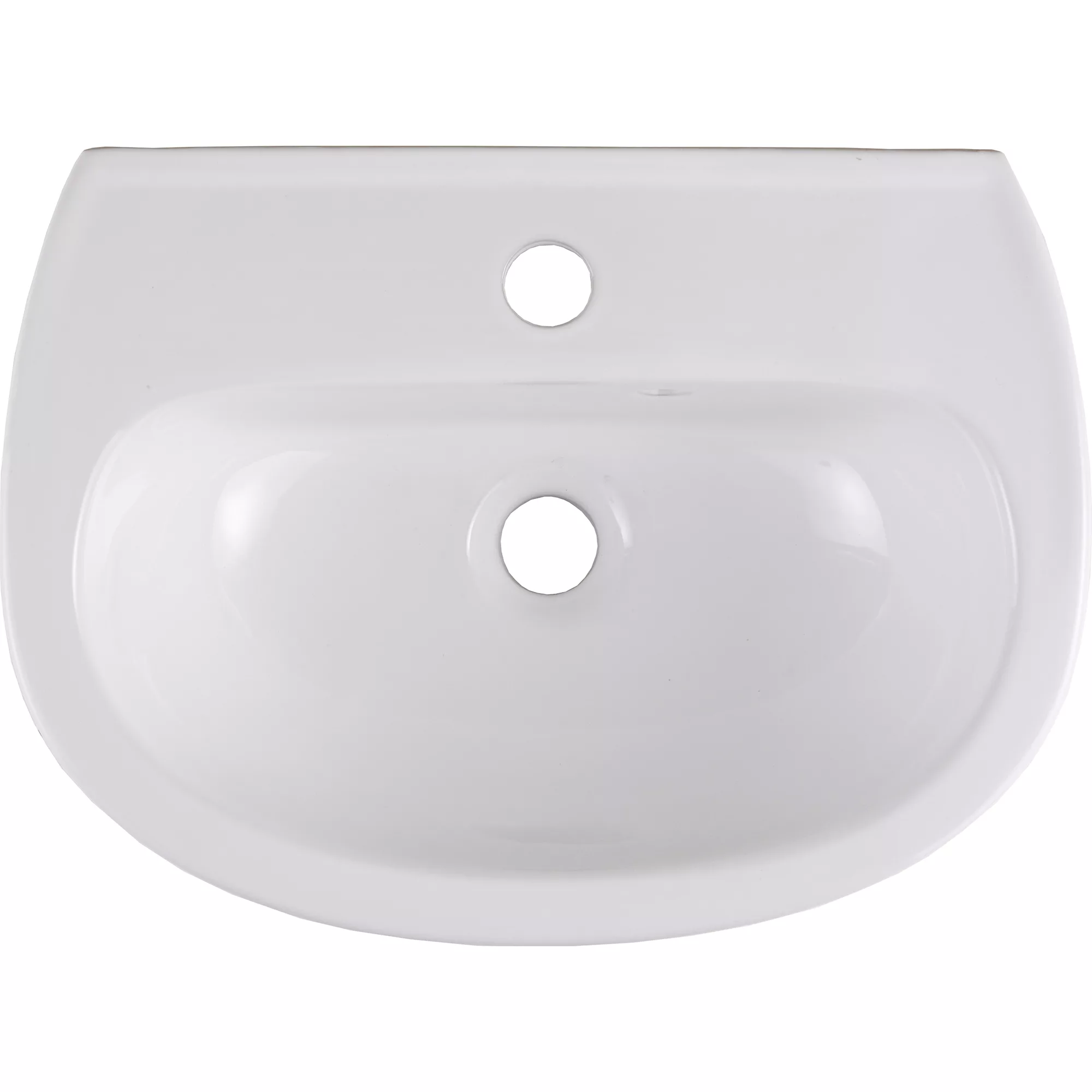 Zuari White Oval Wall-mounted Cloakroom Basin (W)45cm - Image 3